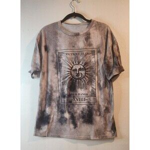 Shein Sun and Moon Women's T-Shirt Graphic Size (36)LARGE BROWN AND BLACK